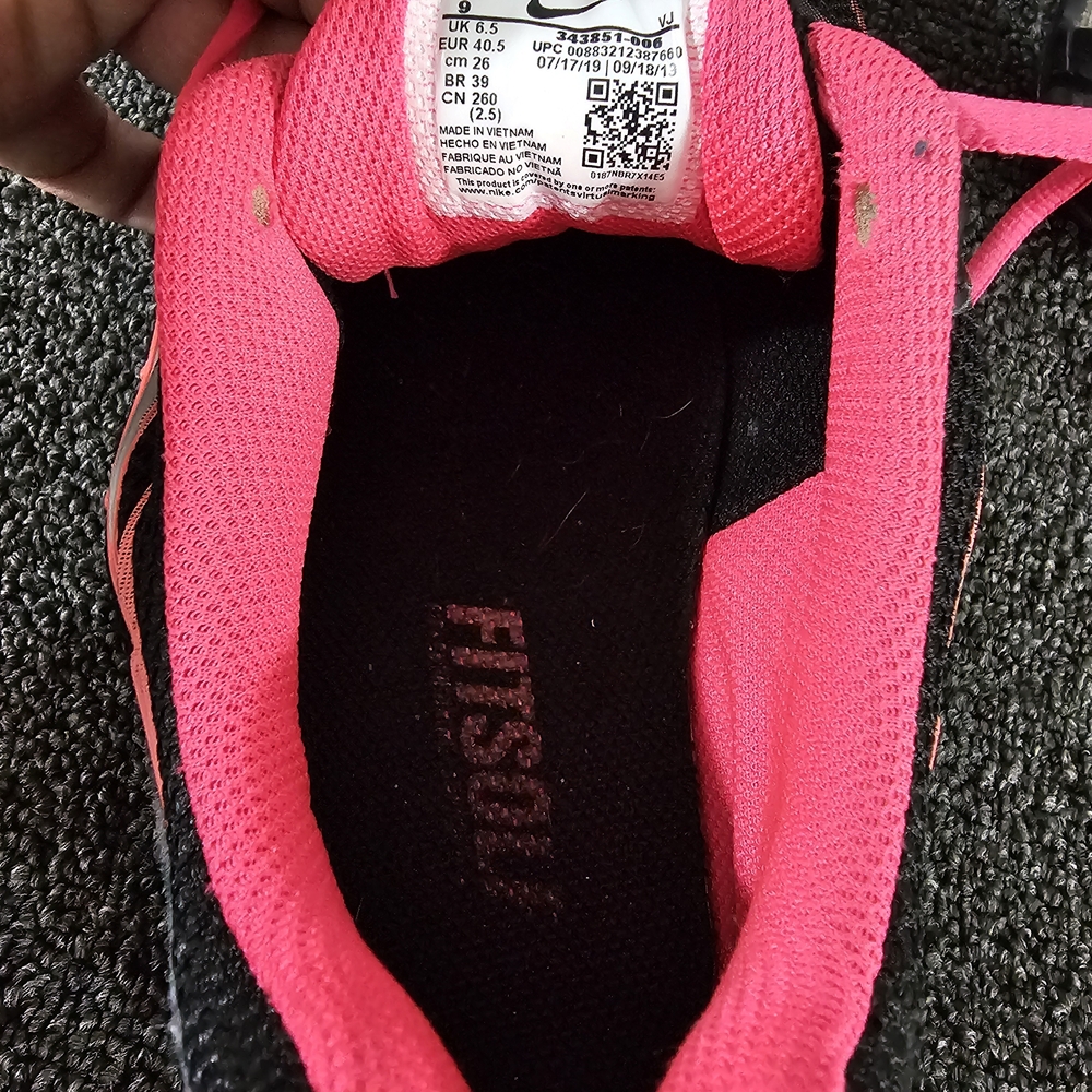 Nike Air Max Torch 4 Womens Running Shoes Size 9 Black Pink Athletic Sneaker - Picture 8 of 10